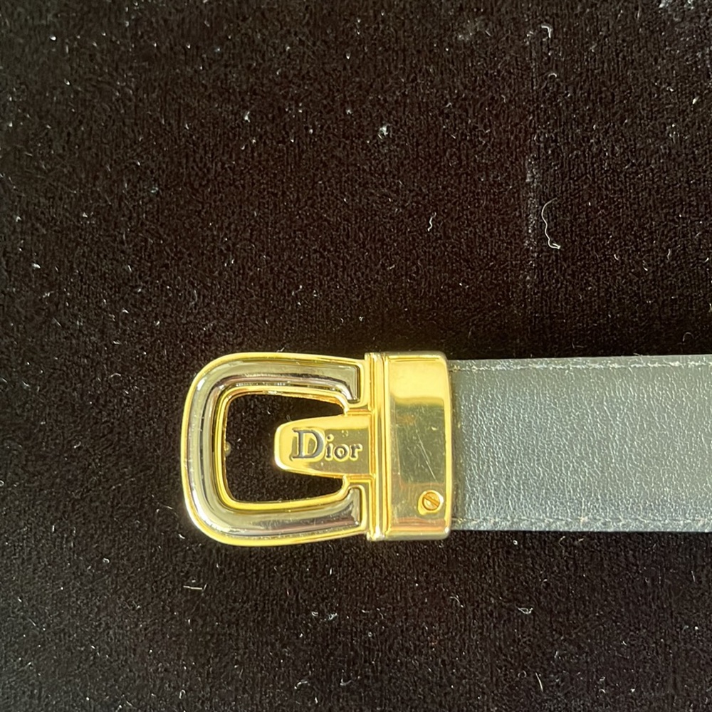 Minimalist Dior buckle with reversible black and brown belt size 34 - Picture 3 of 12